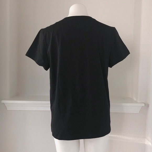 Rae Dunn Tee “HUSTLE ” Cotton Blend Black Short Sleeve T-Shirt Size S NEW - Picture 2 of 7